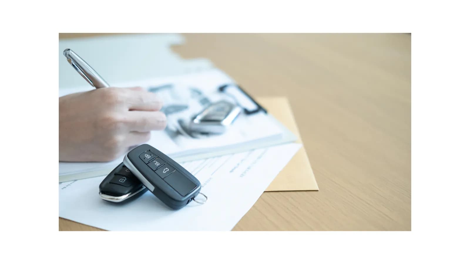 Oregon vehicle title and bill of sale arranged for a junk-car seller to review before pickup